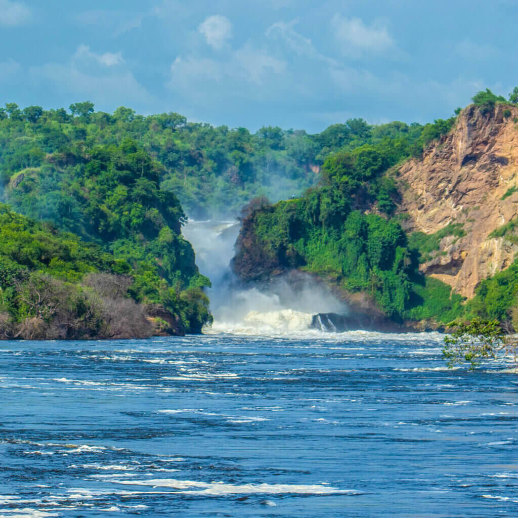The boat tour on the Nile in Murchison Falls brings you close to the most powerful waterfalls in the world